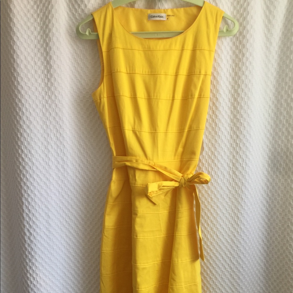 Calvin Klein yellow dress size 8 #374